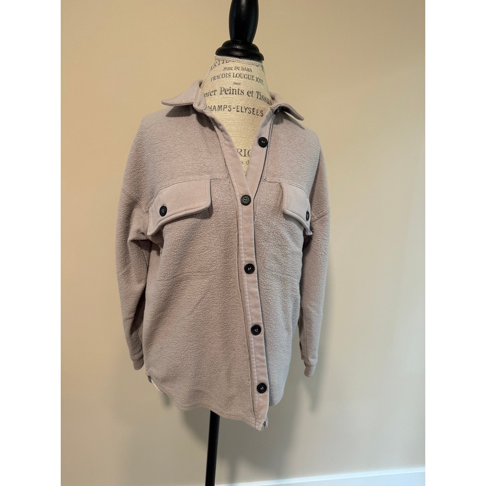 Acoa Women's Pale Lavender Button Up Long Sleeve Shirt Size S